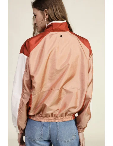 Bomber Jacket with Contrast Panels and Elasticated Details Dixie