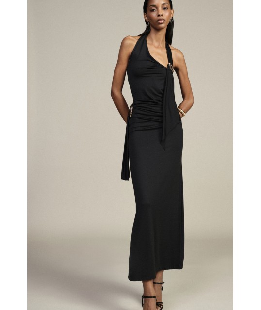 Midi Skirt With Draping And Jewel Detail Dixie