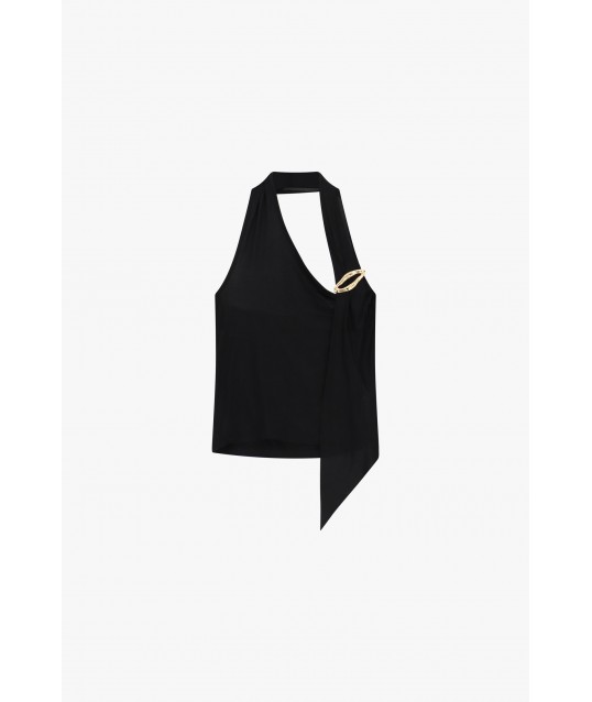 Top asymétrique avec épingles dorées Dixie