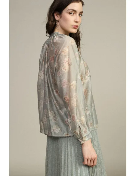 Camicia Ampia Con Fantasia Floreale E Maniche Lunghe Dixie