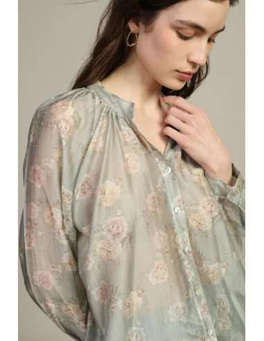 Camicia Ampia Con Fantasia Floreale E Maniche Lunghe Dixie