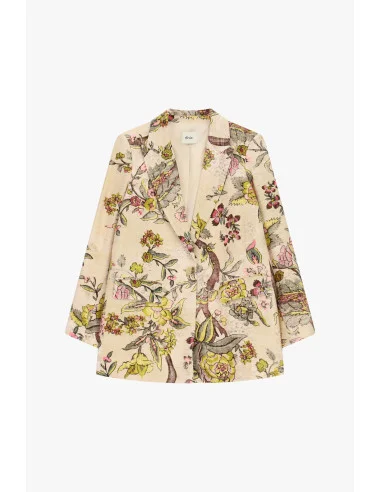 Blazer à motif floral, à boutonnage simple, avec poches Dixie