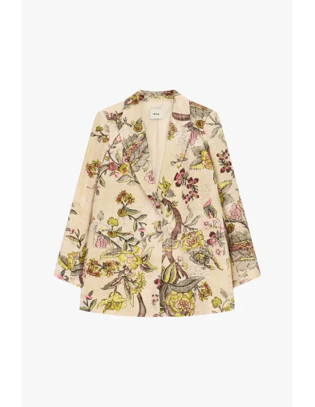 Blazer à motif floral, à boutonnage simple, avec poches Dixie