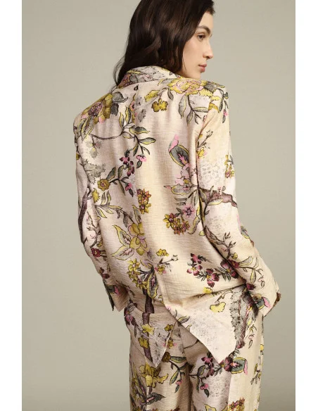 Blazer Fantasia Floreale Monopetto Con Tasche Dixie