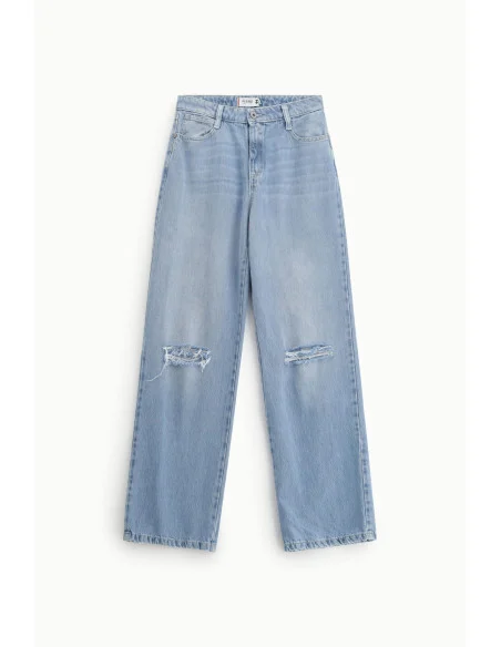 Wide Leg Jeans With Knee Ties Please