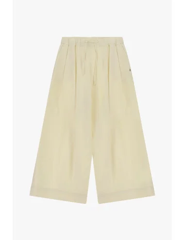 Pantaloni Palazzo Cropped Con Vita Elasticizzata Please