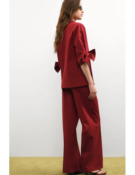 Pantalon palazzo taille mi-haute avec poches Please