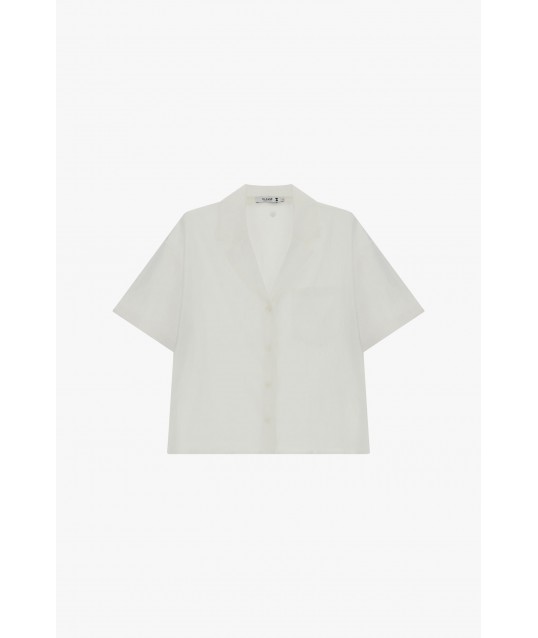 Shirt Boxy Corta Con Tasca Sul Petto Please