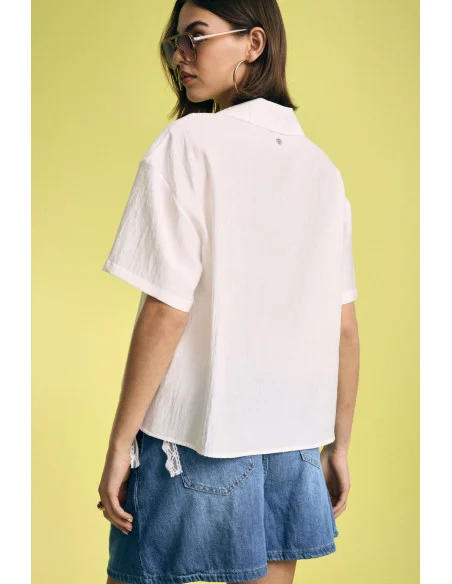 Shirt Boxy Corta Con Tasca Sul Petto Please