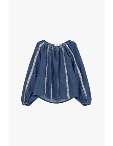 Blusa Ampia Con Inserti A Righe E Maniche Lunghe Please
