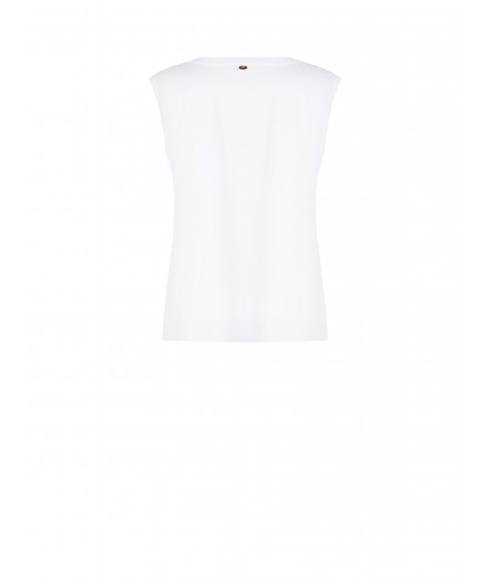 T-shirt large sans manches avec imprimé maxi et clous en forme d'étoile Rinascimento