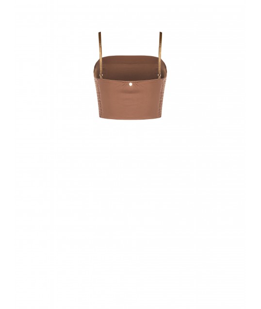 Top Bustier In Misto Cotone Elasticizzato Sui Fianchi Rinascimento