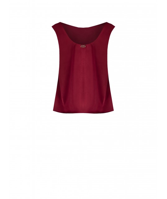 Rinascimento Heavy Satin Sleeveless Backless Top (Top sans manches en satin lourd)