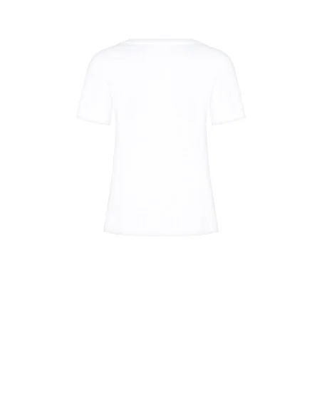 T-Shirt Regular In Cotone Con Stampa Cat Con Occhiali In Strass Rinascimento
