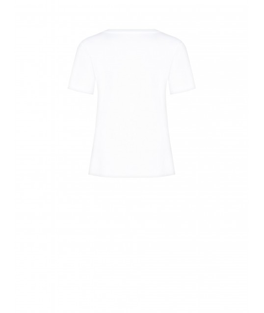 T-Shirt Regular In Cotone Con Stampa Orsetto Tennista Con Strass Rinascimento