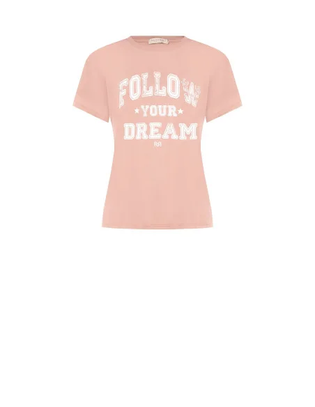 T-Shirt Regular In Cotone Con Stampa Stile Baseball Vintage Rinascimento