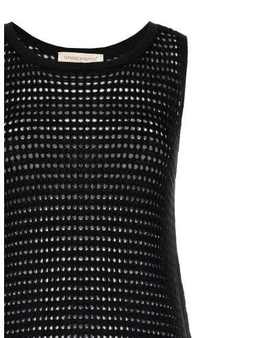 Rinascimento Long Perforated Top with Tassels