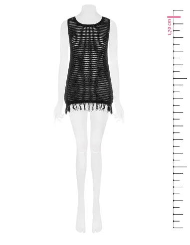Rinascimento Long Perforated Top with Tassels