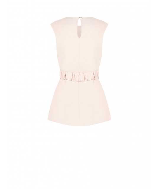 Top long en tissu fluide avec ceinture élastique et bretelles assorties Rinascimento