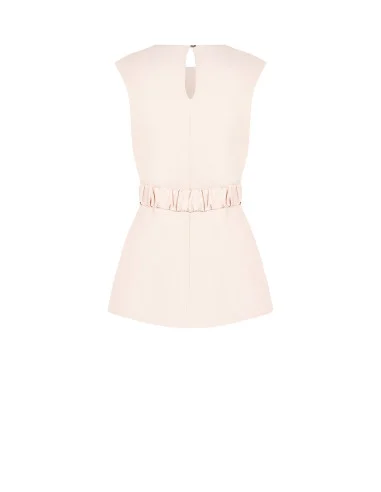 Top Lungo In Tessuto Fluido Con Cintura Elasticizzata Abbinata E Spalline Rinascimento