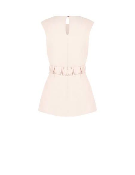 Top long en tissu fluide avec ceinture élastique et bretelles assorties Rinascimento