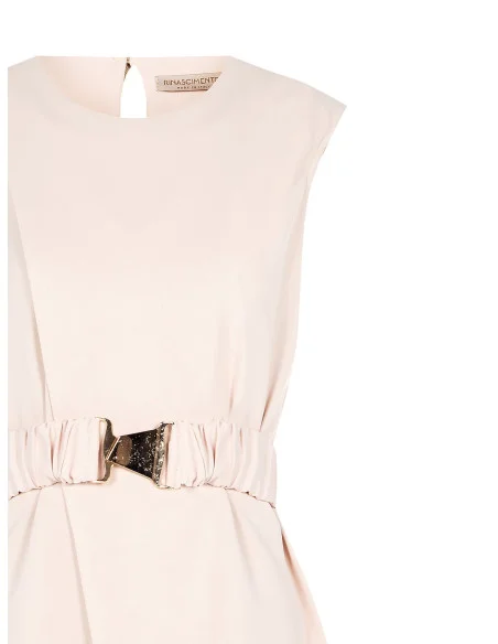 Fluid Fabric Long Top With Elasticated Belt And Matching Straps Rinascimento
