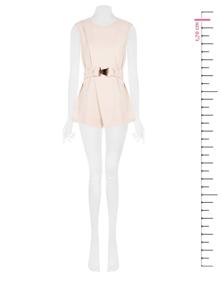 Top long en tissu fluide avec ceinture élastique et bretelles assorties Rinascimento