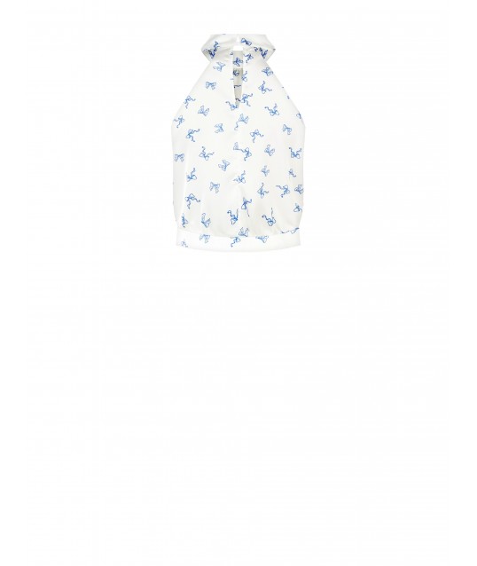 Top Rinascimento avec nœud en satin