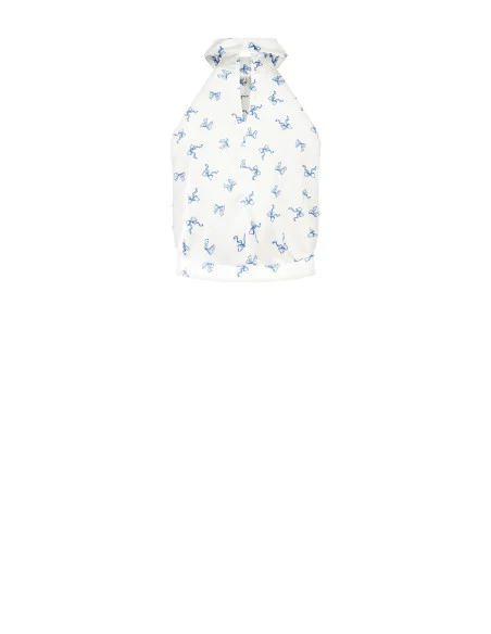 Top Rinascimento avec nœud en satin