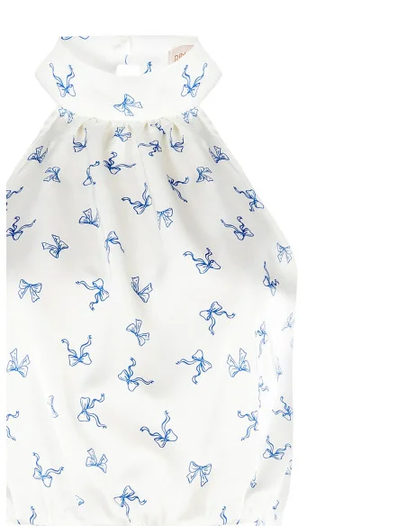 Top Rinascimento avec nœud en satin