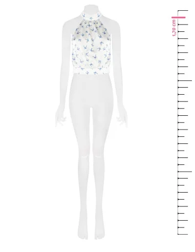 Satin Bow Pattern Rinascimento Top