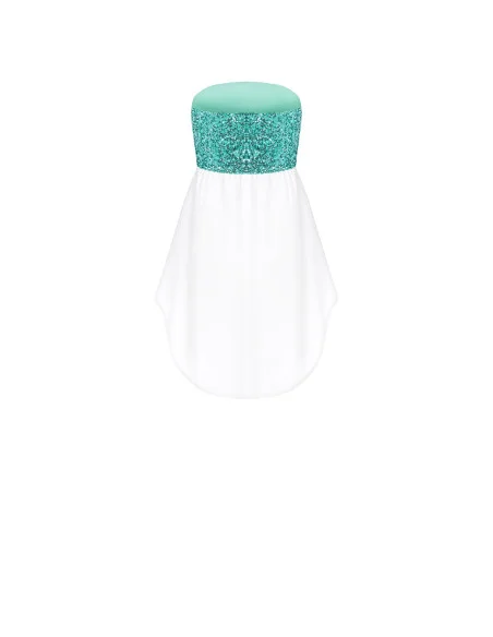 Chemise à bandes avec détails pailletés Rinascimento