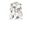 Camicia Sfiancata Ampia In Raso Stampato Rinascimento