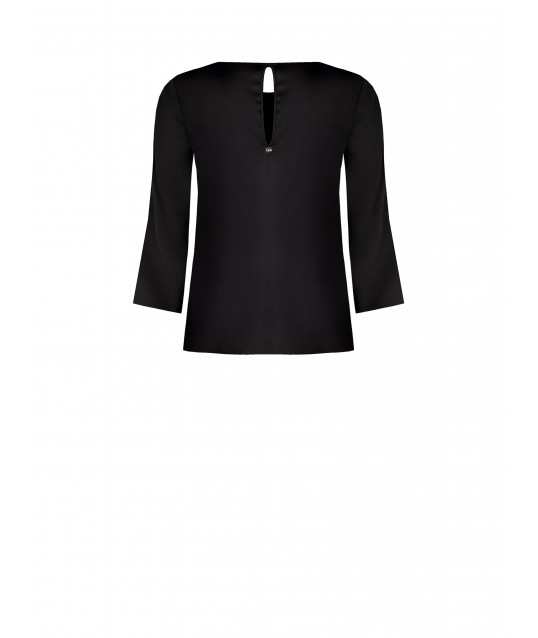 Blusa Ampia Quadrata In Raso Con Maniche A 3/4 Rinascimento