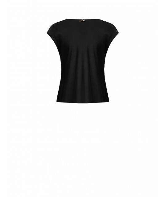 Fluid Satin V-neck Blouse Rinascimento