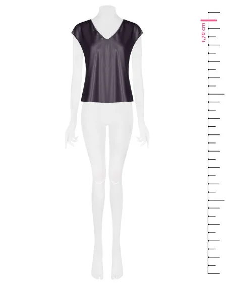 Blusa Sfiancata Fluida In Raso Con Scollo A V Rinascimento