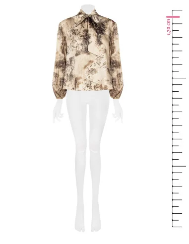 Chemisier en viscose fluide avec lien Rinascimento