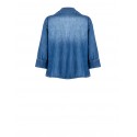 Chemise en denim à large trapèze et manches 3/4 Rinascimento