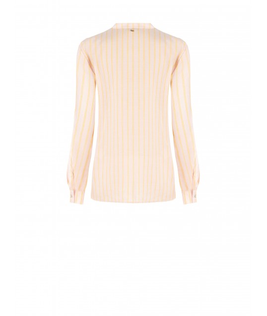 Regular Shirt In Light Fabric With Ruffles Rinascimento