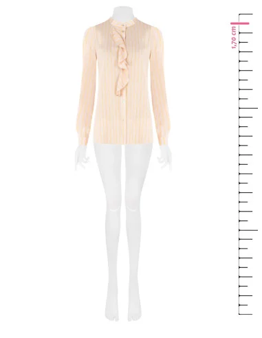 Chemise Regular en tissu léger avec volants Rinascimento