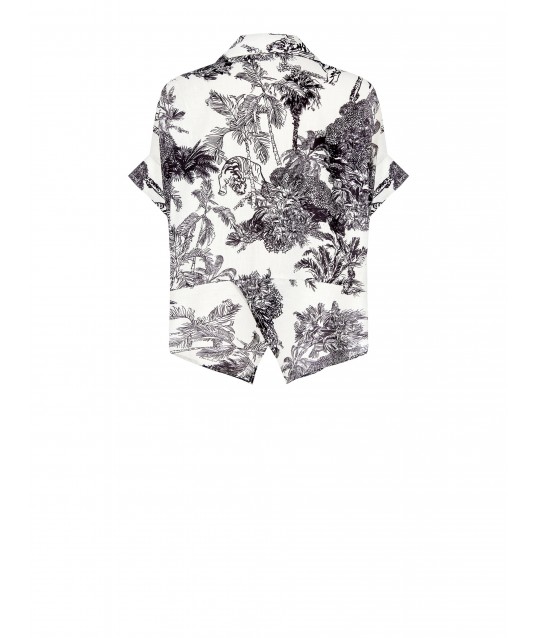 Asymétrique Sur Chemise Jungle Motif Rinascimento
