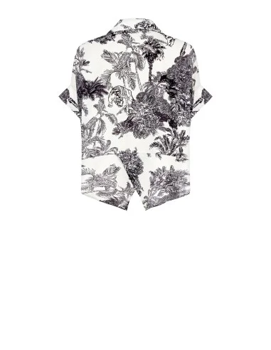 Camicia Over Asimmetrica Motivo Jungle Rinascimento