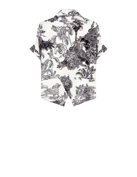 Camicia Over Asimmetrica Motivo Jungle Rinascimento