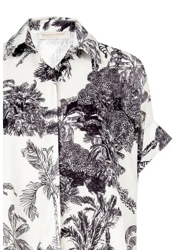 Camicia Over Asimmetrica Motivo Jungle Rinascimento