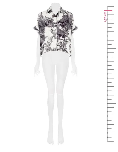 Asymmetrical Over Shirt Jungle Pattern Rinascimento