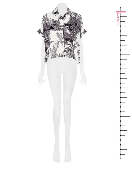 Asymmetrical Over Shirt Jungle Pattern Rinascimento