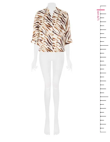 Cotton Over Shirt With Mandarin Collar And V-neck Rinascimento