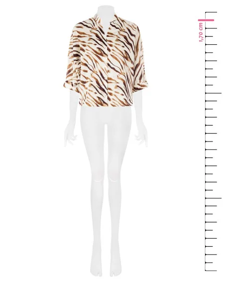 Cotton Over Shirt With Mandarin Collar And V-neck Rinascimento