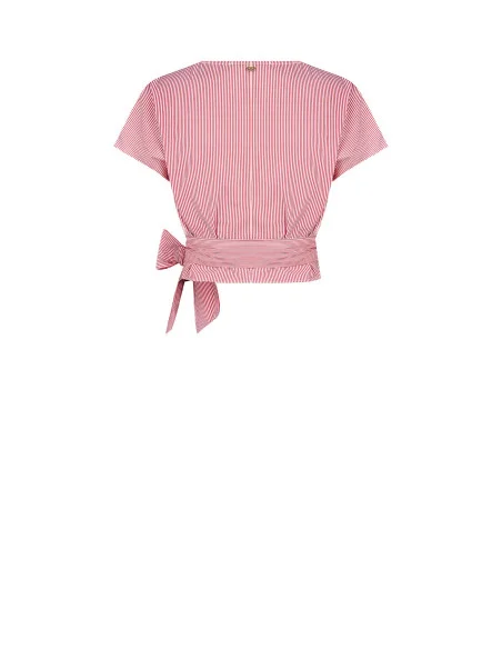 Blusa Ad Incrocio In Cotone A Righe Rinascimento