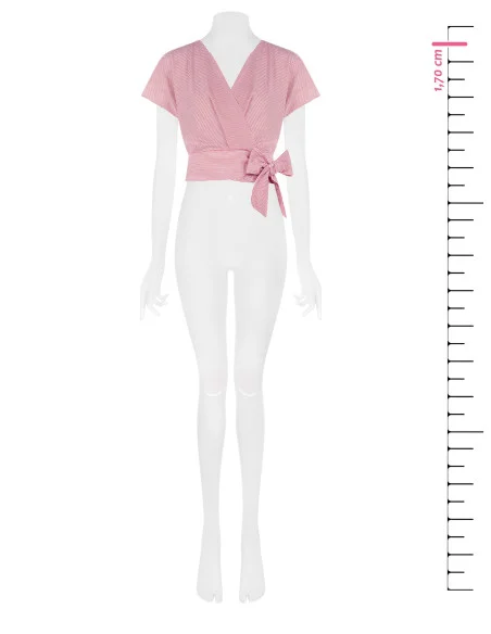 Blusa Ad Incrocio In Cotone A Righe Rinascimento